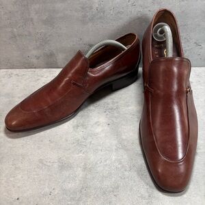 Bally Continentals Prato Switzerland Dress Shoes Mens 10.5B Brown Leather Loafer